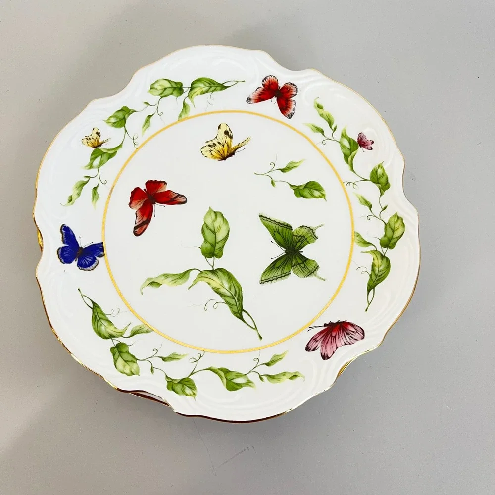 I Godinger & Co Butterfly Garden‎ & Vine Porcelain 6.25
